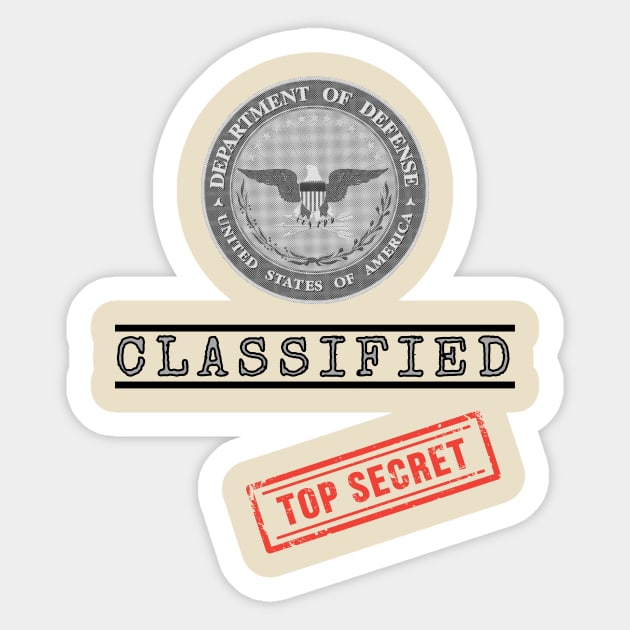 Classified Document Top Secret Halloween Costume Sticker by WearablePSA